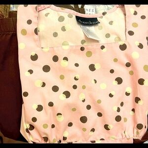 Cherokee, XS Top, XSP Petite Pant, Pink/Brown